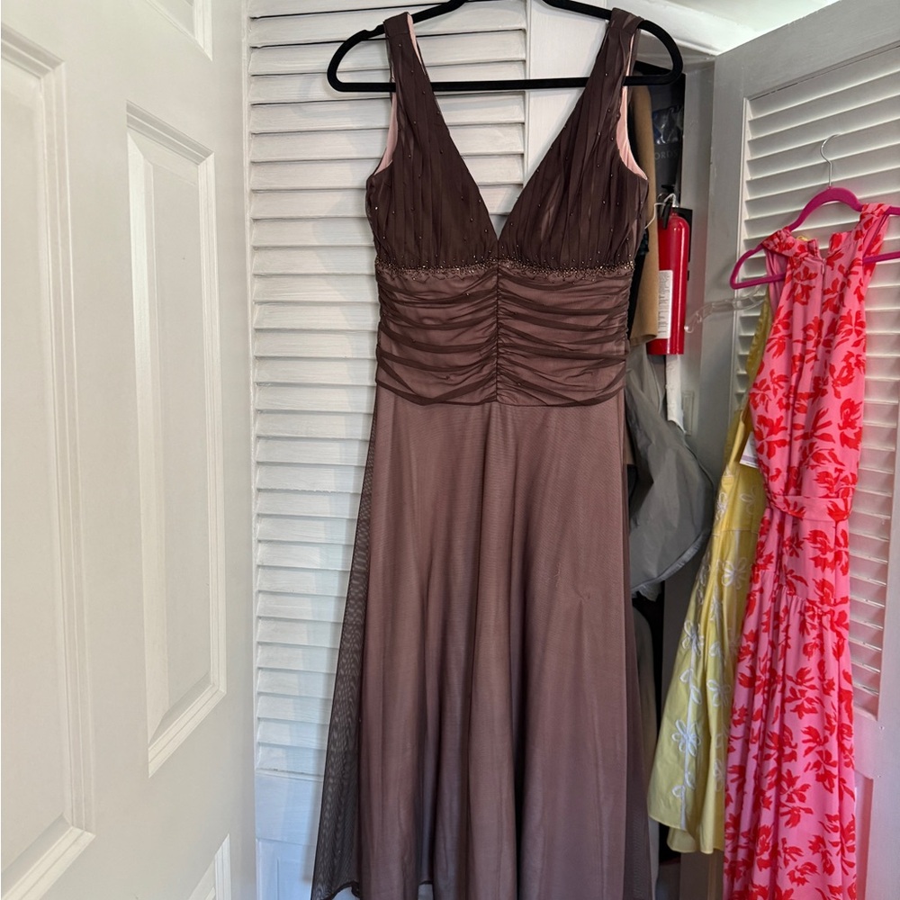 JS Boutique Chocolate Sleeveless Maxi Dress
